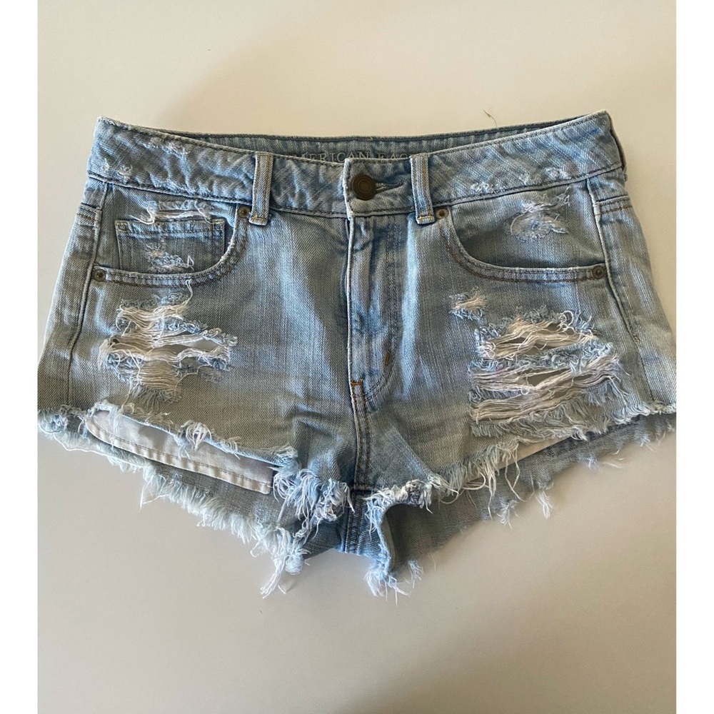 Distressed Denim Cutoff Shorts
